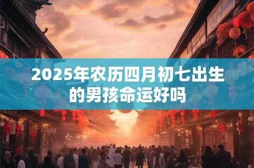 2025年农历四月初七出生的男孩命运好吗