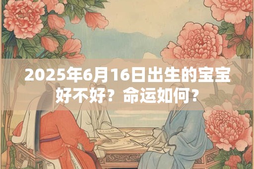 2025年6月16日出生的宝宝好不好？命运如何？