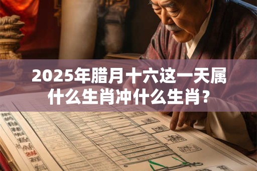 2025年腊月十六这一天属什么生肖冲什么生肖？