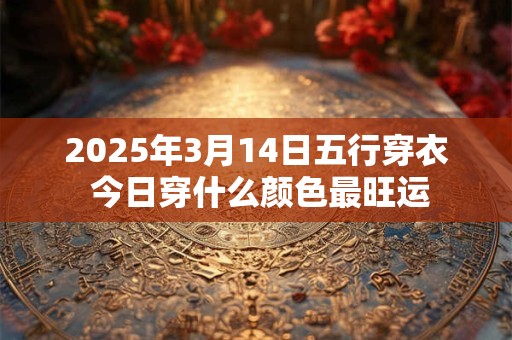2025年3月14日五行穿衣 今日穿什么颜色最旺运