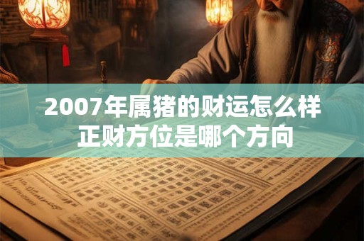 2007年属猪的财运怎么样 正财方位是哪个方向