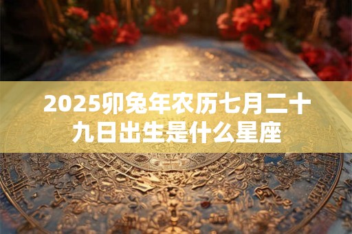 详细阅读:2025卯兔年农历七月二十九日出生是什么星座 2025卯兔年农历七月二十九日出生是什么星座