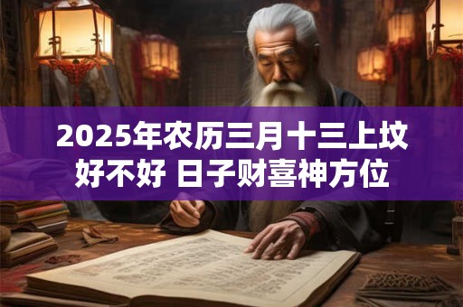 2025年农历三月十三上坟好不好 日子财喜神方位