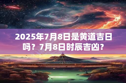 2025年7月8日是黄道吉日吗？7月8日时辰吉凶？