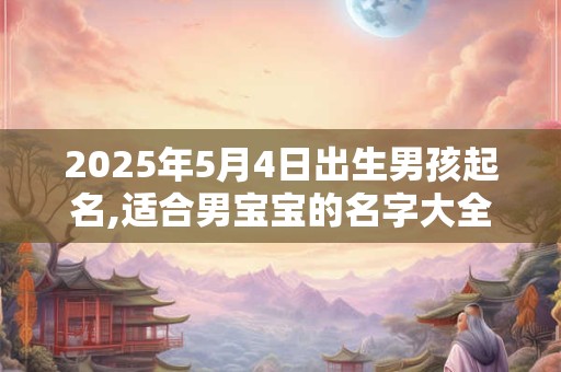 2025年5月4日出生男孩起名,适合男宝宝的名字大全