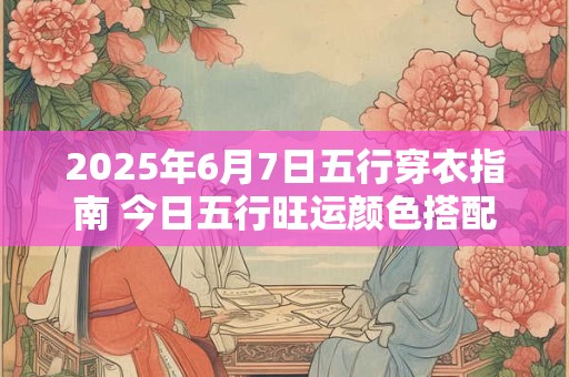 2025年6月7日五行穿衣指南 今日五行旺运颜色搭配