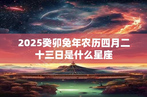 2025癸卯兔年农历四月二十三日是什么星座