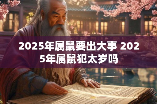 2025年属鼠要出大事 2025年属鼠犯太岁吗