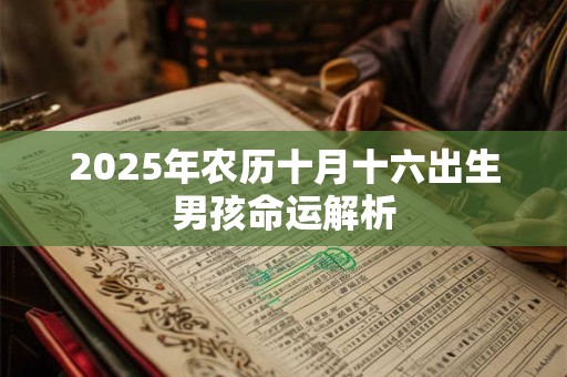 2025年农历十月十六出生男孩命运解析