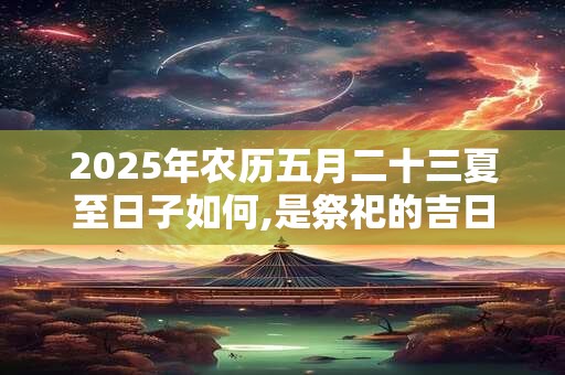2025年农历五月二十三夏至日子如何,是祭祀的吉日吗？