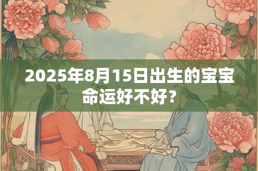 2025年8月15日出生的宝宝命运好不好？