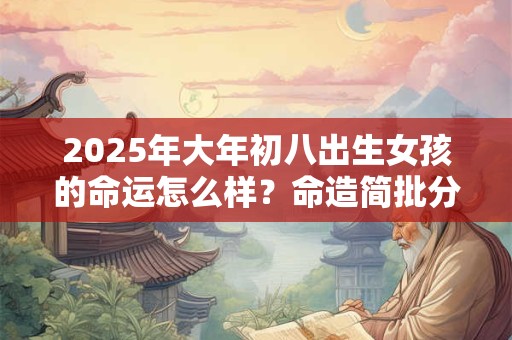 2025年大年初八出生女孩的命运怎么样？命造简批分析！