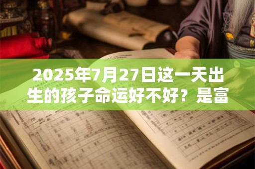 2025年7月27日这一天出生的孩子命运好不好？是富贵命吗