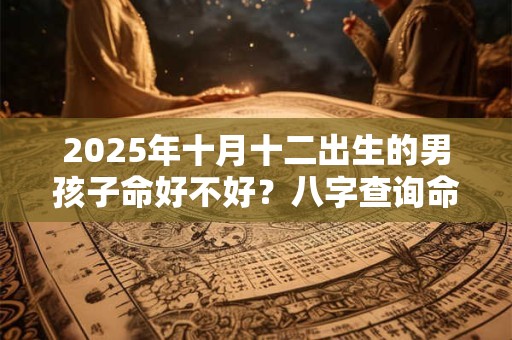 2025年十月十二出生的男孩子命好不好？八字查询命理