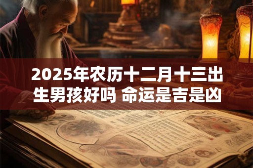2025年农历十二月十三出生男孩好吗 命运是吉是凶