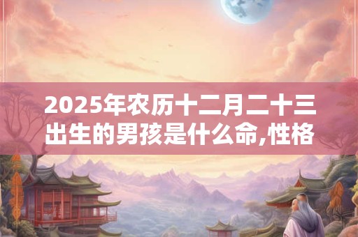 2025年农历十二月二十三出生的男孩是什么命,性格怎么样？