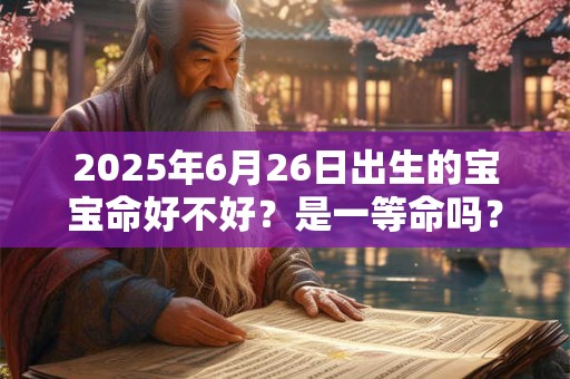 2025年6月26日出生的宝宝命好不好？是一等命吗？