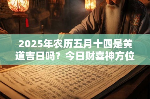 2025年农历五月十四是黄道吉日吗？今日财喜神方位？