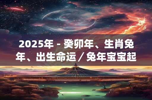 2025年 - 癸卯年、生肖兔年、出生命运／兔年宝宝起名_天天运势网