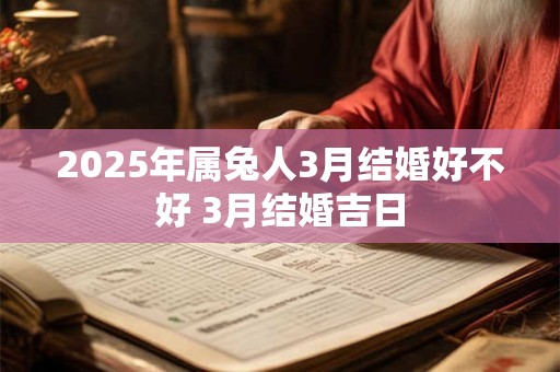 2025年属兔人3月结婚好不好 3月结婚吉日