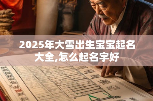 2025年大雪出生宝宝起名大全,怎么起名字好