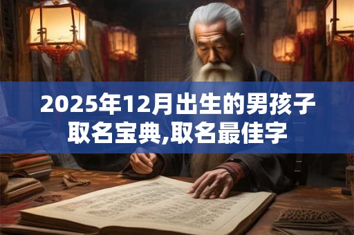 2025年12月出生的男孩子取名宝典,取名最佳字
