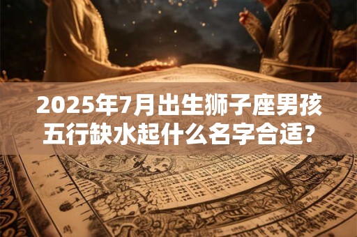 2025年7月出生狮子座男孩五行缺水起什么名字合适？