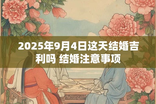 2025年9月4日这天结婚吉利吗 结婚注意事项