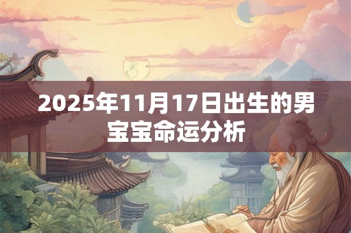 2025年11月17日出生的男宝宝命运分析