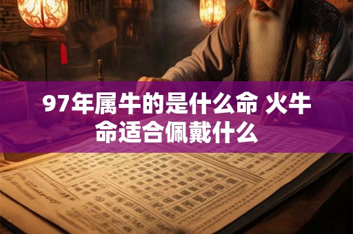 97年属牛的是什么命 火牛命适合佩戴什么