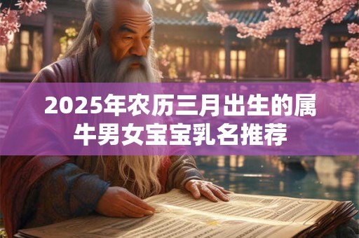 2025年农历三月出生的属牛男女宝宝乳名推荐