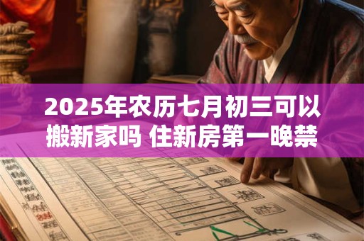 2025年农历七月初三可以搬新家吗 住新房第一晚禁忌