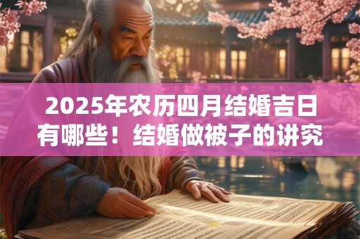 2025年农历四月结婚吉日有哪些！结婚做被子的讲究？