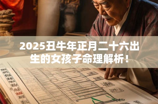 2025丑牛年正月二十六出生的女孩子命理解析！