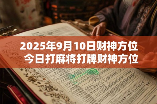2025年9月10日财神方位  今日打麻将打牌财神方位