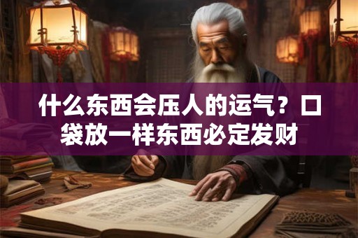什么东西会压人的运气？口袋放一样东西必定发财