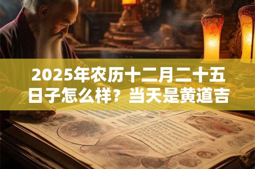 2025年农历十二月二十五日子怎么样？当天是黄道吉日吗？