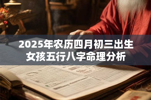 2025年农历四月初三出生女孩五行八字命理分析