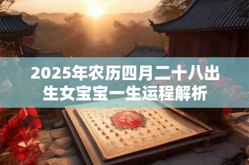 2025年农历四月二十八出生女宝宝一生运程解析