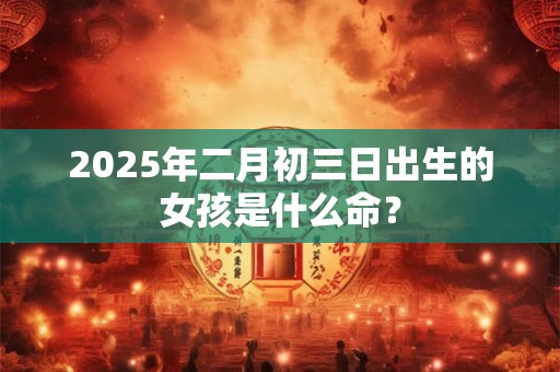 2025年二月初三日出生的女孩是什么命？