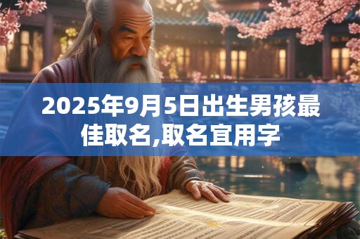 2025年9月5日出生男孩最佳取名,取名宜用字