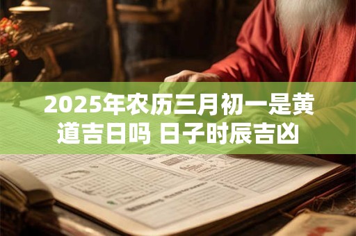 2025年农历三月初一是黄道吉日吗 日子时辰吉凶