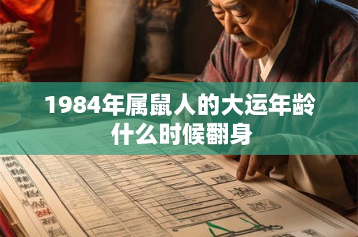 1984年属鼠人的大运年龄 什么时候翻身 1984年属鼠人的大运年龄 什么时候翻身