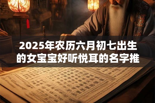 详细阅读:2025年农历六月初七出生的女宝宝好听悦耳的名字推荐 2025年农历六月初七出生的女宝宝好听悦耳的名字推荐