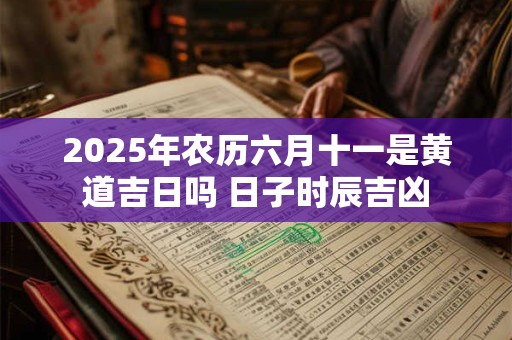 2025年农历六月十一是黄道吉日吗 日子时辰吉凶