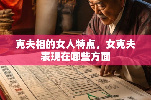 克夫相的女人特点，女克夫表现在哪些方面