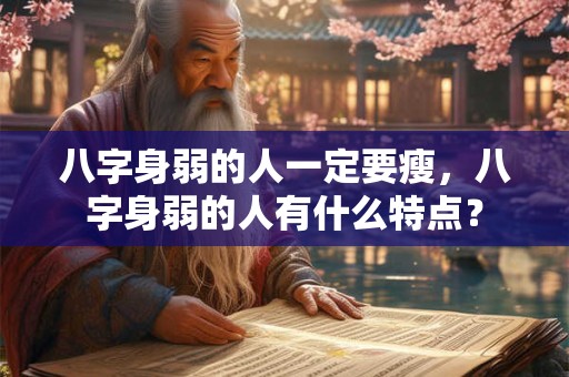 八字身弱的人一定要瘦，八字身弱的人有什么特点？