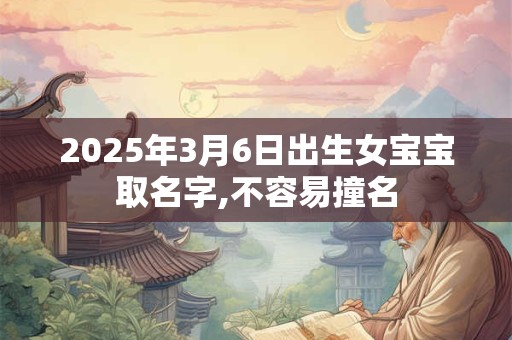 2025年3月6日出生女宝宝取名字,不容易撞名