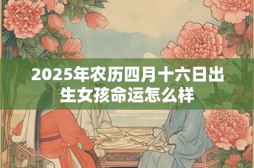 2025年农历四月十六日出生女孩命运怎么样