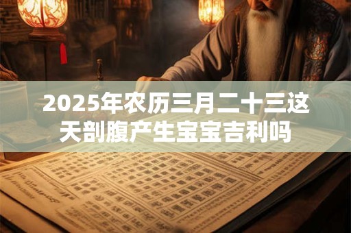 2025年农历三月二十三这天剖腹产生宝宝吉利吗